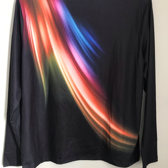 NWT Sunshine Rainbow Streak top XL - Picture 4 of 10